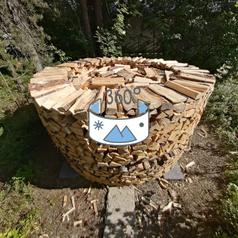 Norwegian wood stack, now 5 ft high #1