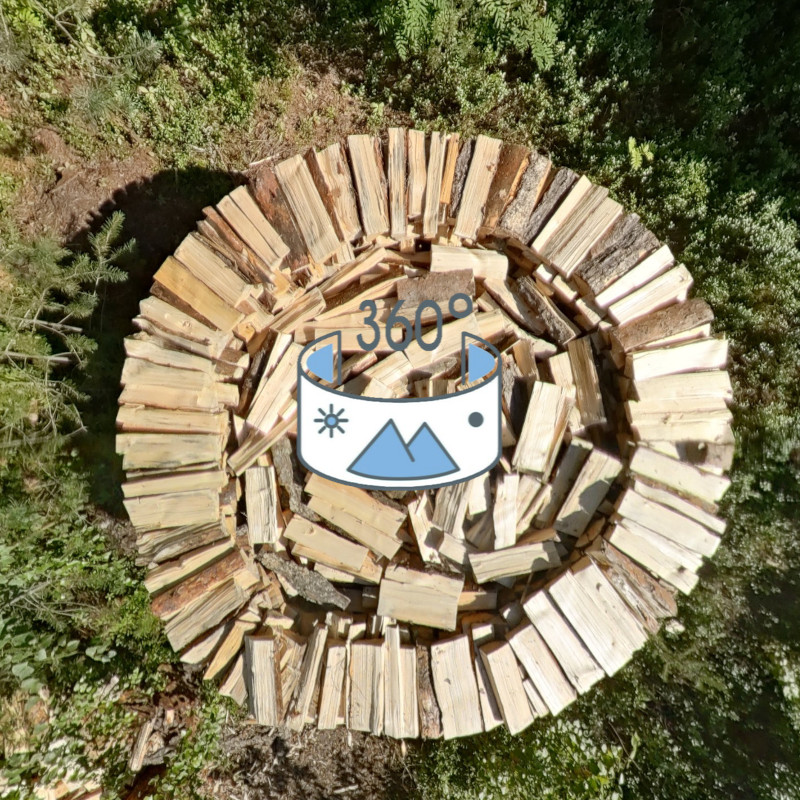 Norwegian wood stack, now 5 ft high #2