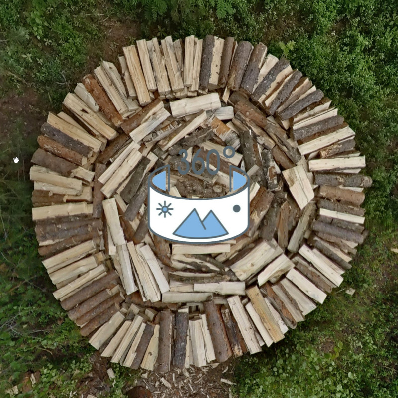 Norwegian wood stack ready to be capped #2
