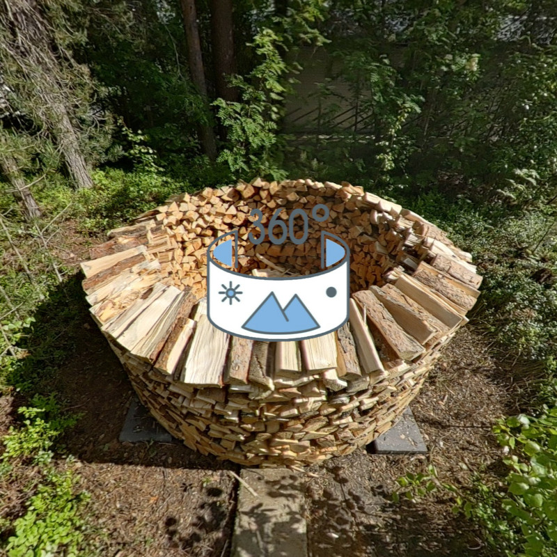Norwegian wood stack, now 3 ft high #1