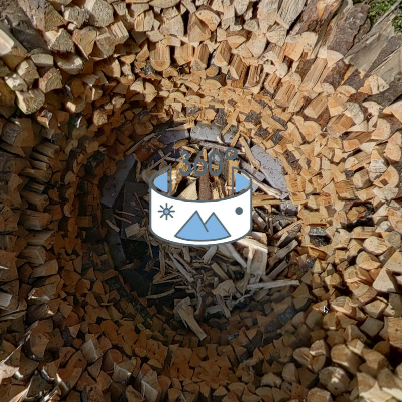 Norwegian wood stack, now 3 ft high